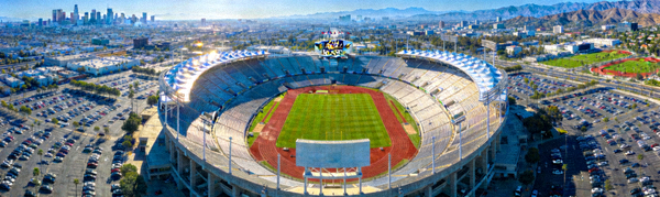 洛杉矶玫瑰碗体育场航拍全景